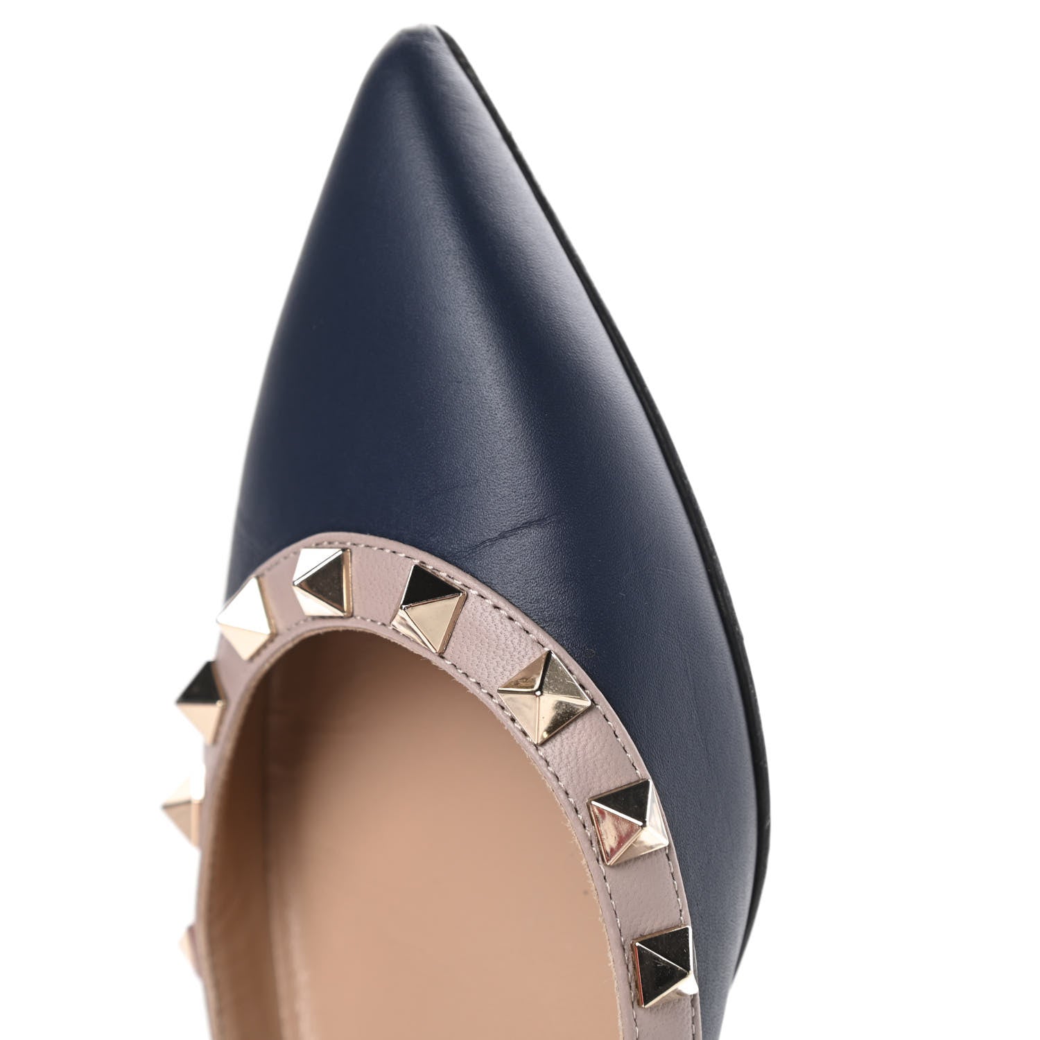 Valentino Garavani Nappa Rockstud Ballerina Flats 35 Marine Poudre 14 of 15
