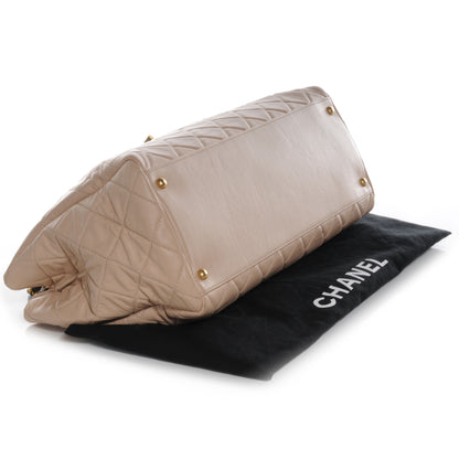 Chanel Lambskin Quilted East West Accordion Flap Beige 4 of 7