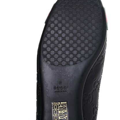 Gucci Guccissima Web Flats 37.5 Black 9 of 13