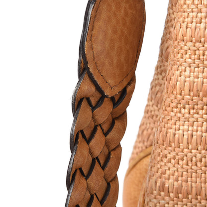 Gucci Libeccio Raffia Large New Pelham Shoulder Bag Light Brown 16 of 17