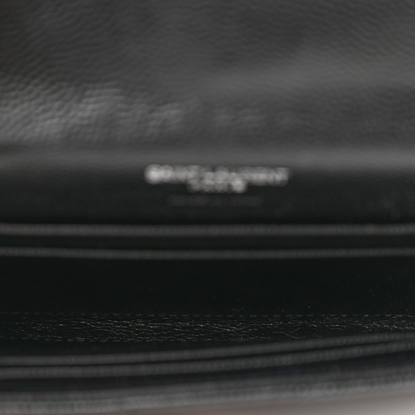 Grain De Poudre Matelasse Chevron Small Monogram Envelope Wallet Black