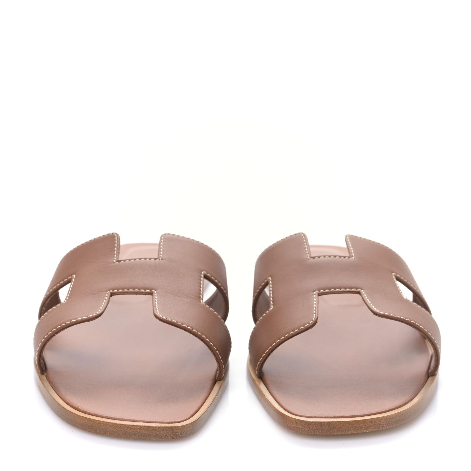 Hermes Box Calfskin Oran Sandals 41 Gold 2 of 8