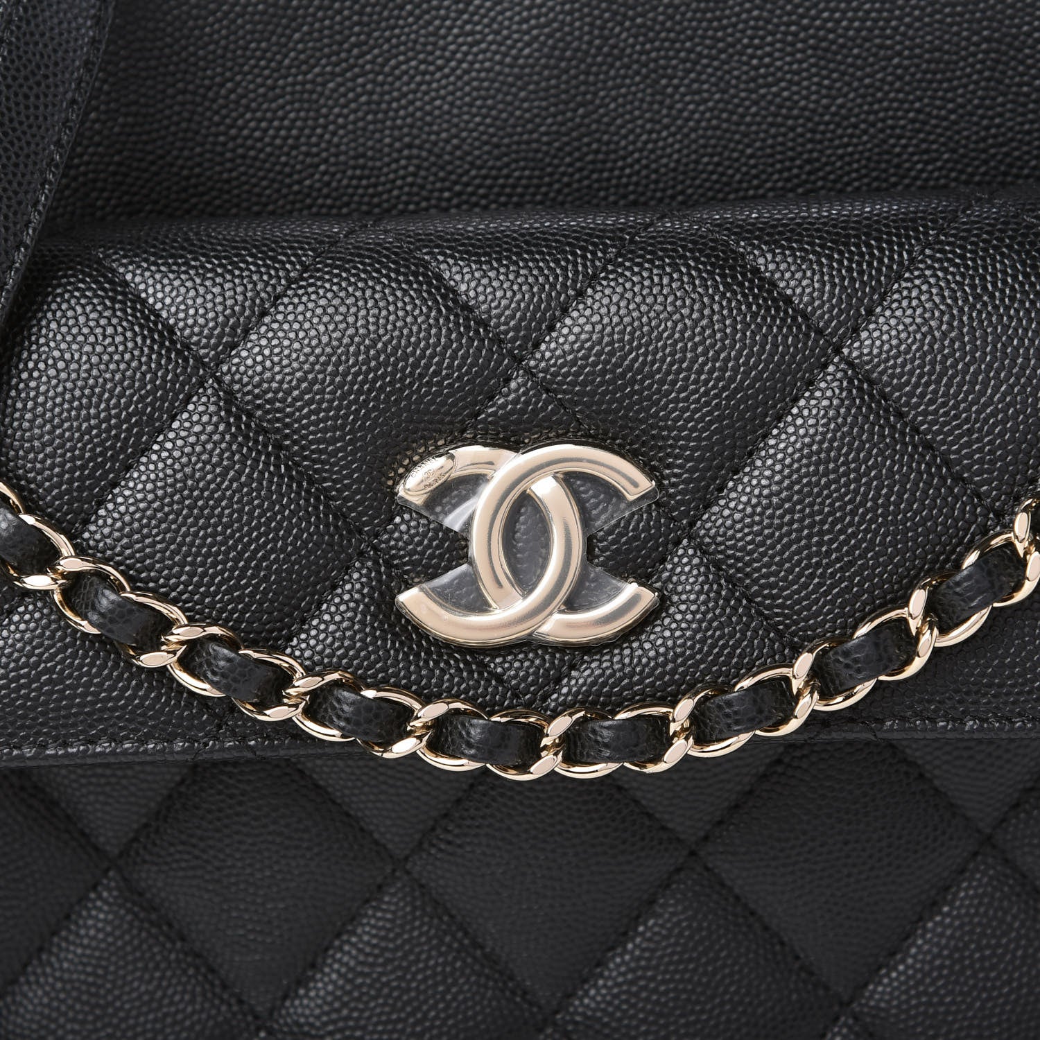 Chanel Caviar Quilted In Out Flap Shopping Tote Black 10 of 11
