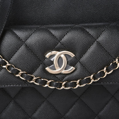 Chanel Caviar Quilted In Out Flap Shopping Tote Black 10 of 11