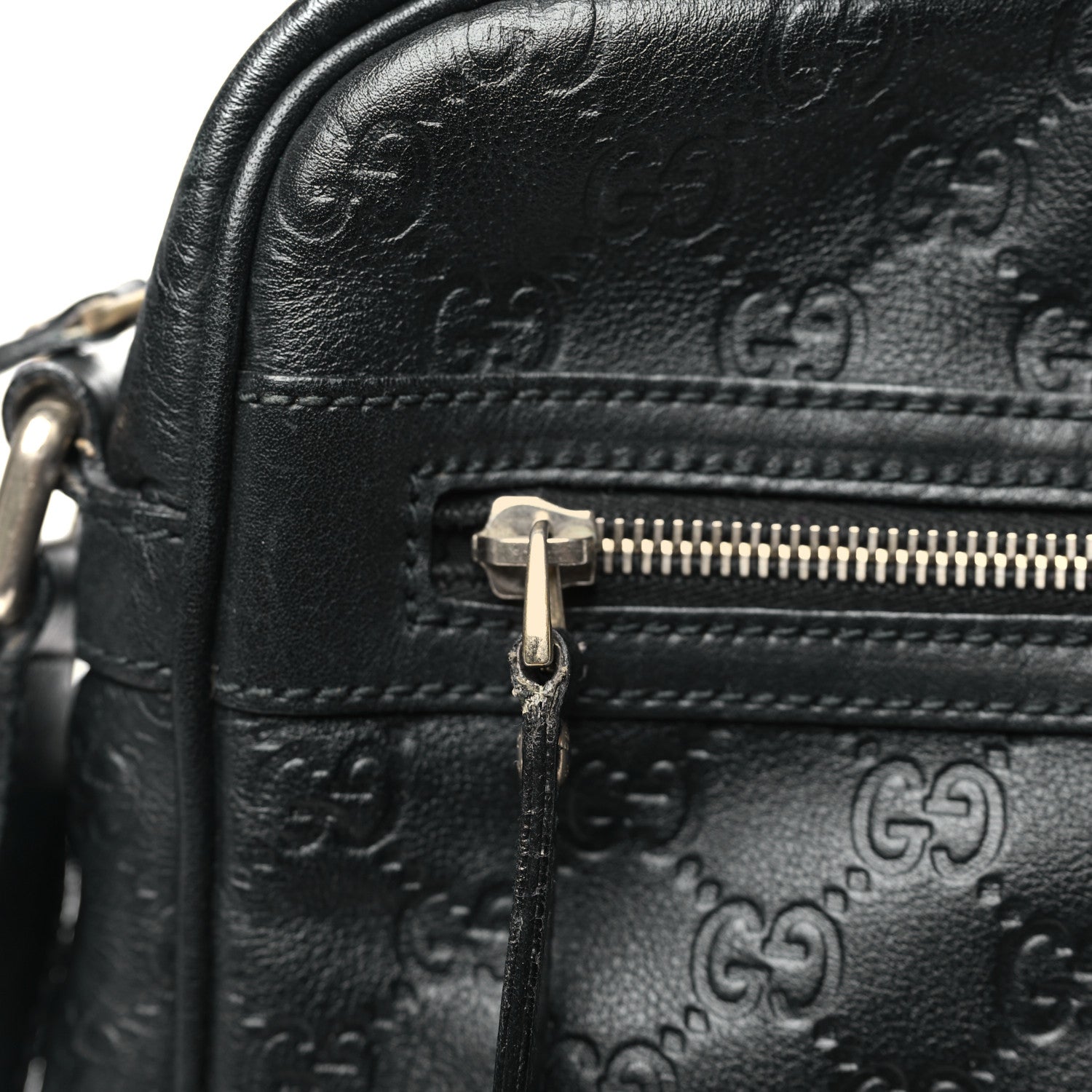 Gucci Guccissima Flat Messenger Bag Black 13 of 13