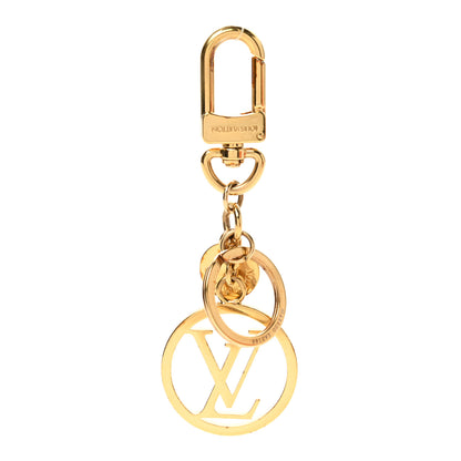 Louis Vuitton Metal LV Circle Bag Charm Key Holder Gold 1 of 7
