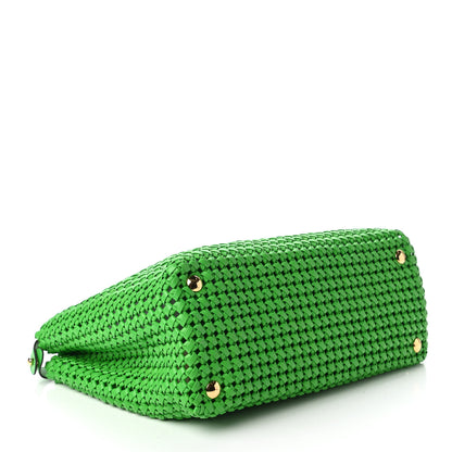 Fendi Nappa Matisse Intreccio Large Peekaboo Iconic Satchel Tomatillo 4 of 9
