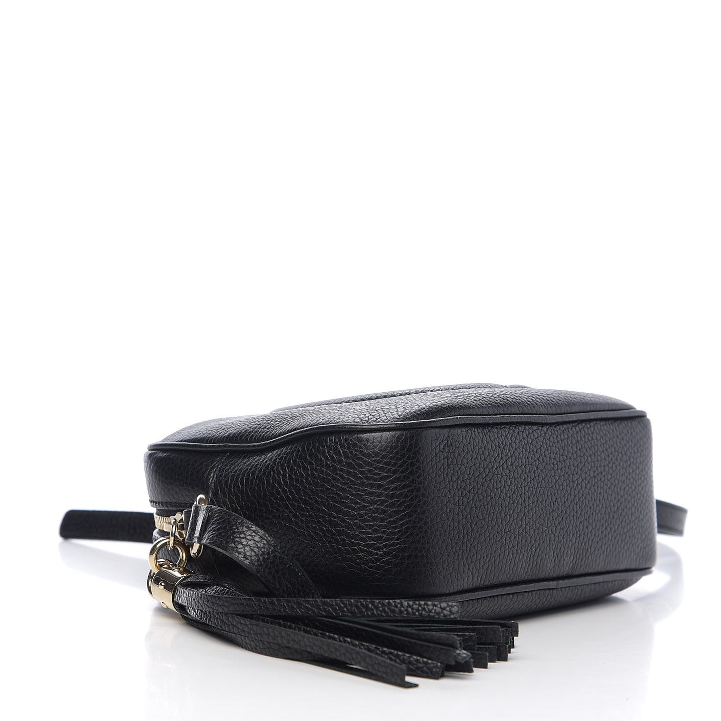 Pebbled Calfskin Small Soho Disco Bag Black