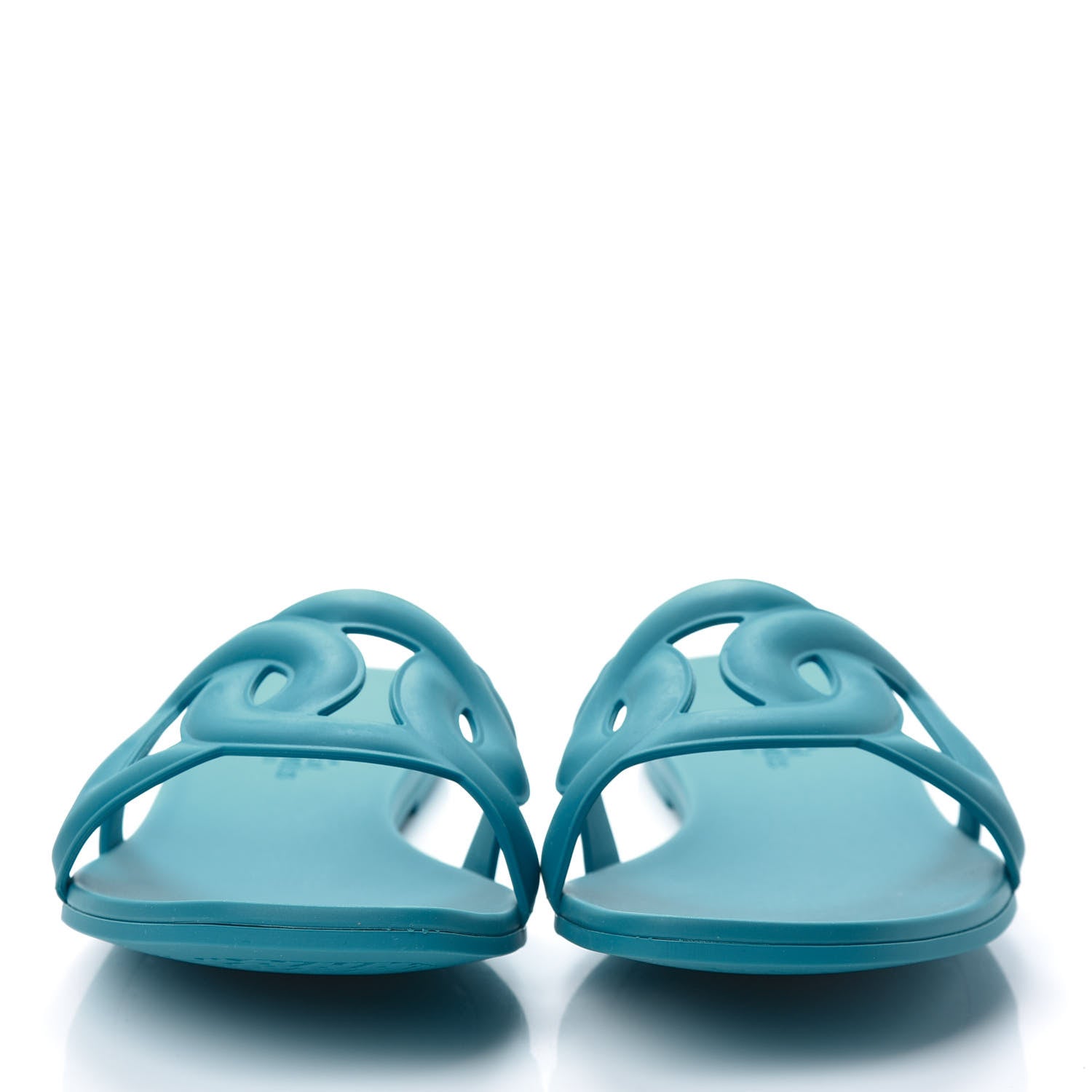 Hermes Rubber Aloha Sandals 40 Bleu Vif 2 of 8
