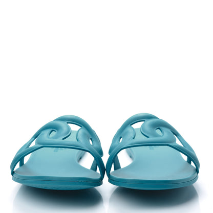 Hermes Rubber Aloha Sandals 40 Bleu Vif 2 of 8