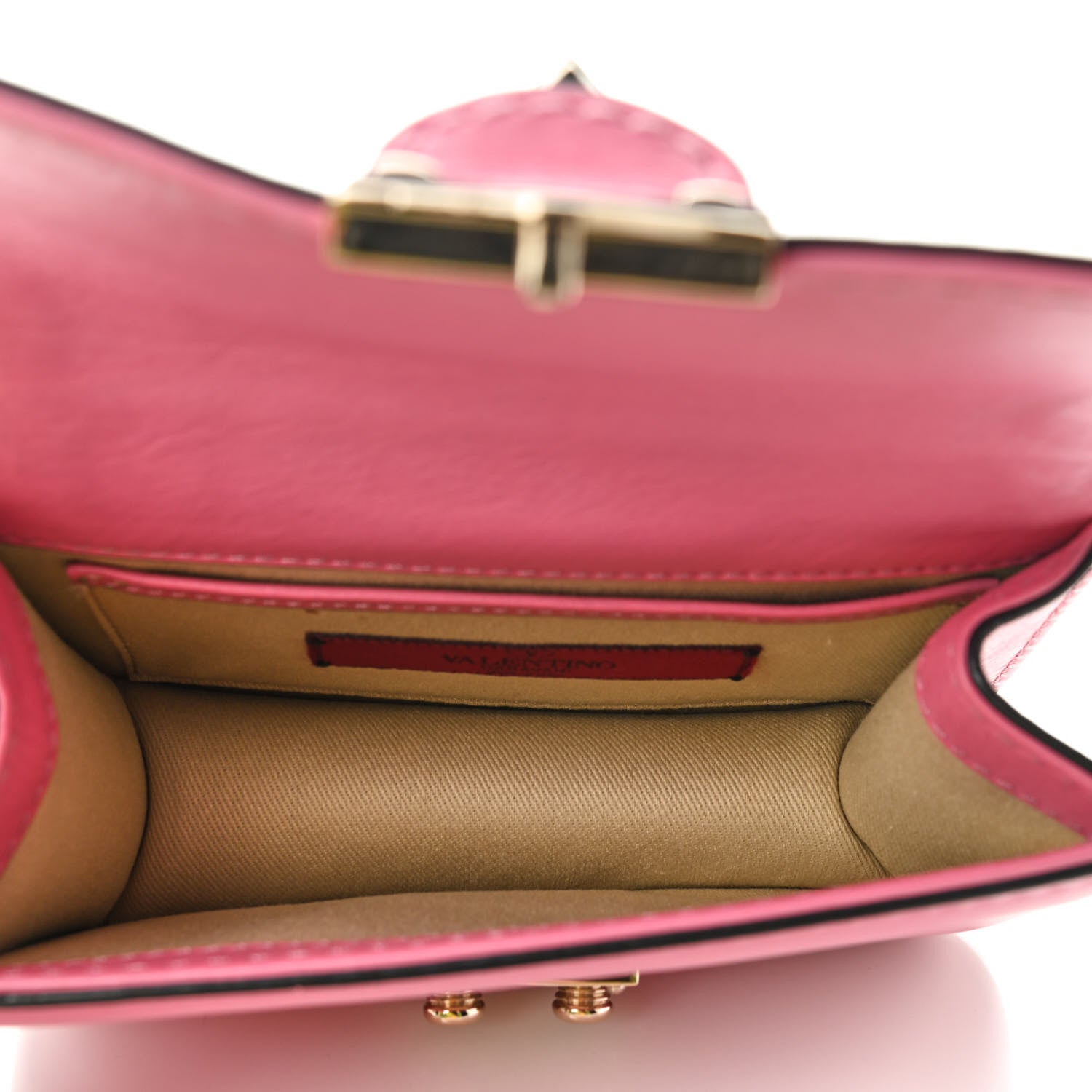 Valentino Garavani Vitello Mini Glam Lock Rockstud Flap Ninphea 6 of 9