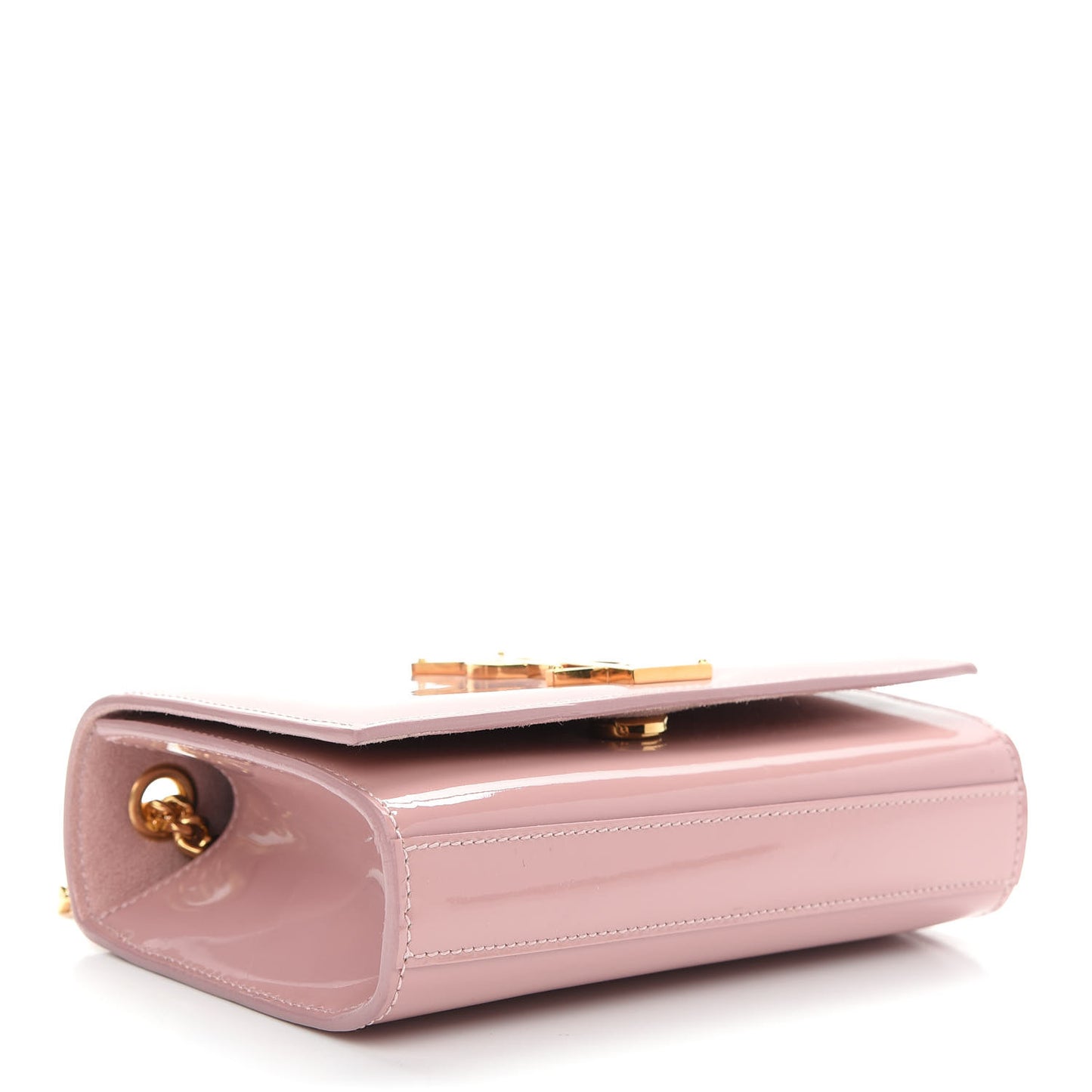 Patent Small Classic Monogram Kate Satchel Dragee