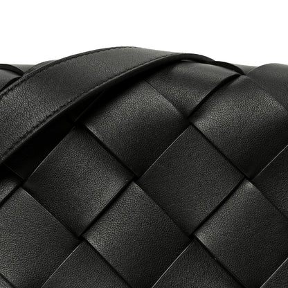 Bottega Veneta Grained Calfskin Intreccio Small Diago Crossbody Bag Black 9 of 11