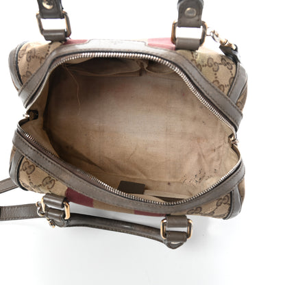 Gucci Monogram Vintage Web Small Boston Beige 5 of 10