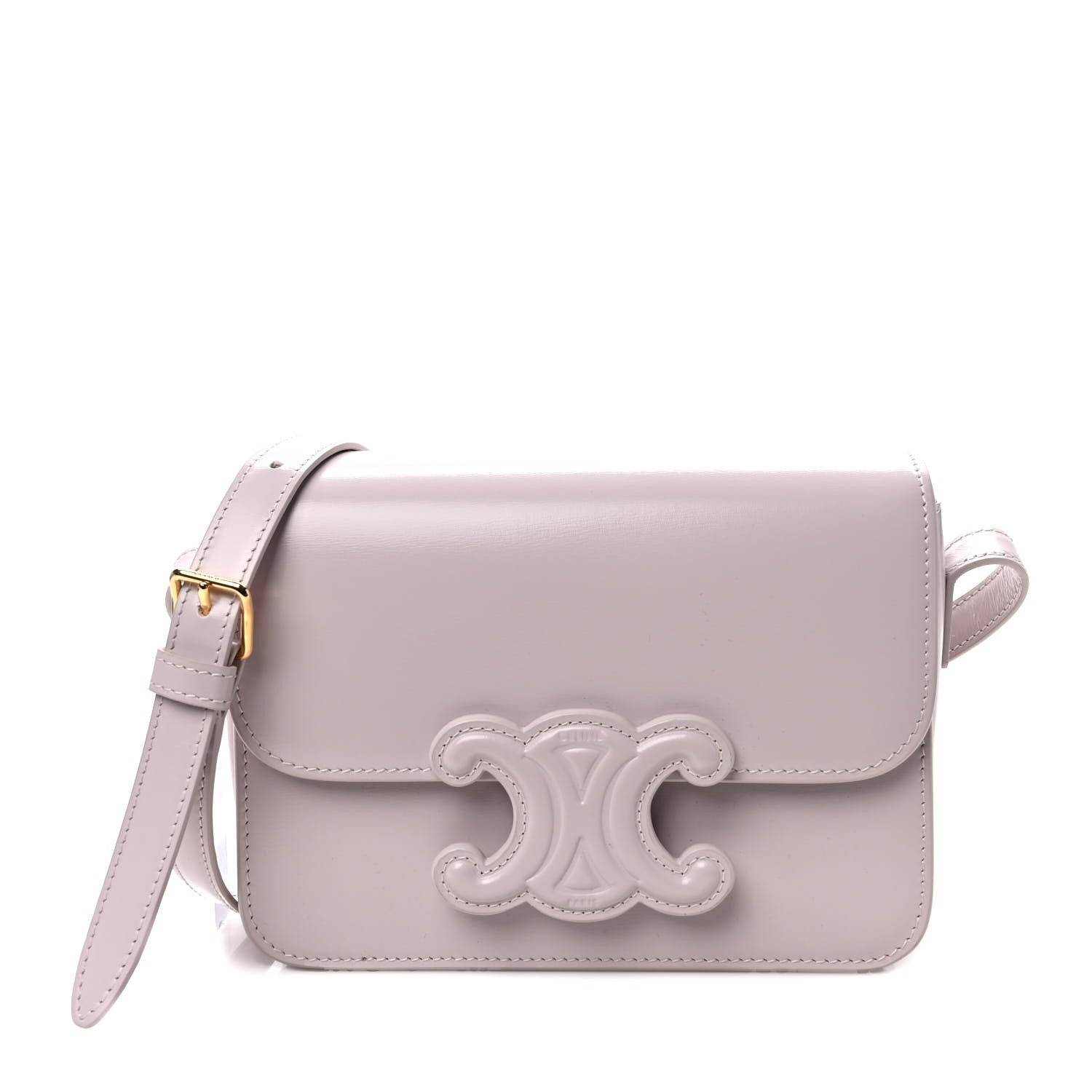 Celine Shiny Calfskin Teen Cuir Triomphe Poudre 1 of 9