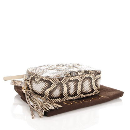 Gucci Python Small Soho Disco Bag Off White Nut Brown Beige 4 of 8