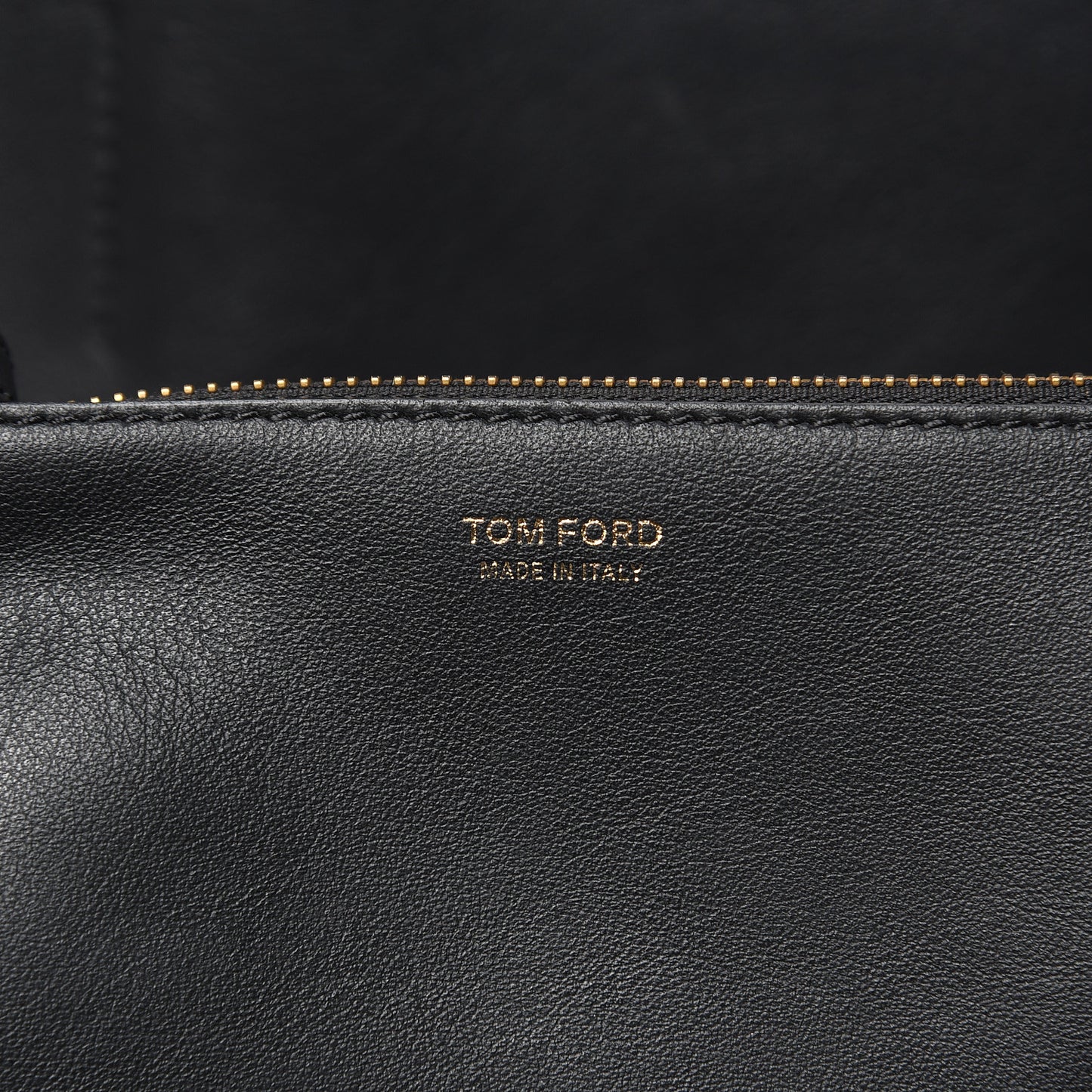 Calfskin Perforated Logo Tote Black