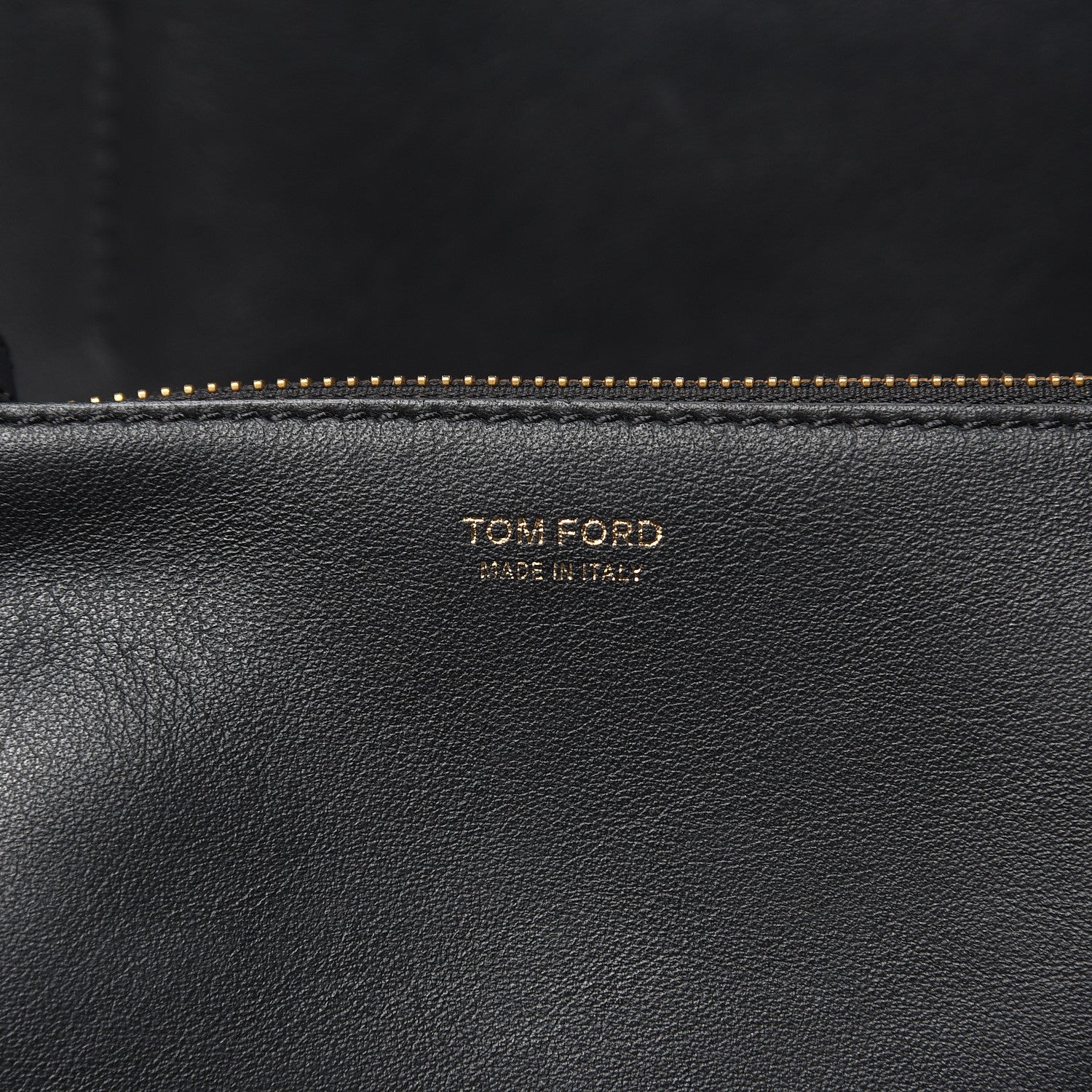 Tom Ford Calfskin Perforated Logo Tote Black 8 of 13