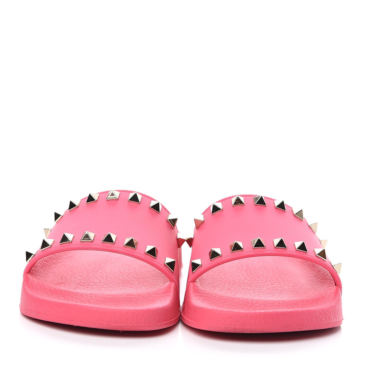 Rubber Rockstud Slide Sandals 36 Shadow Pink