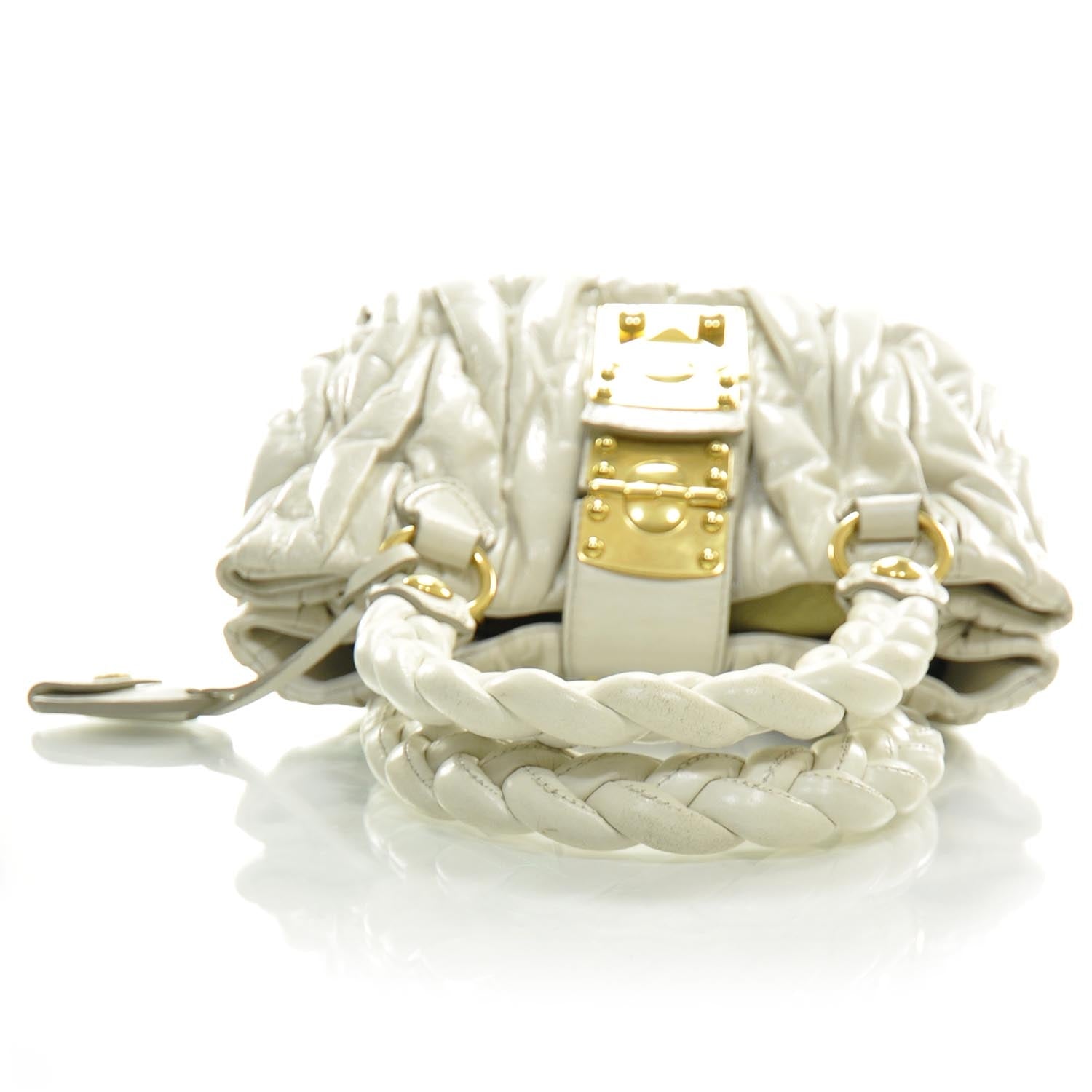 Miu Miu Lambskin Small Matelasse Coffer Ivory 6 of 11