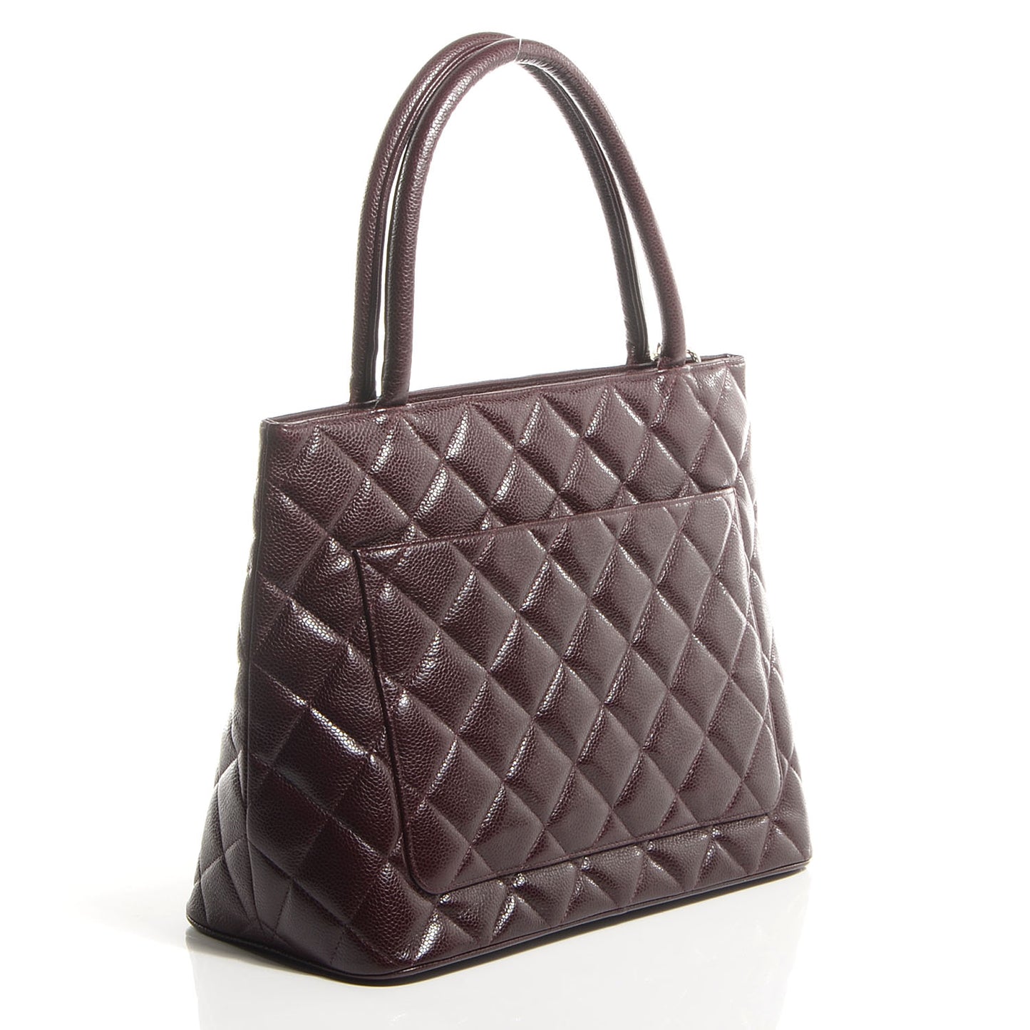 Caviar Medallion Tote Bordeaux