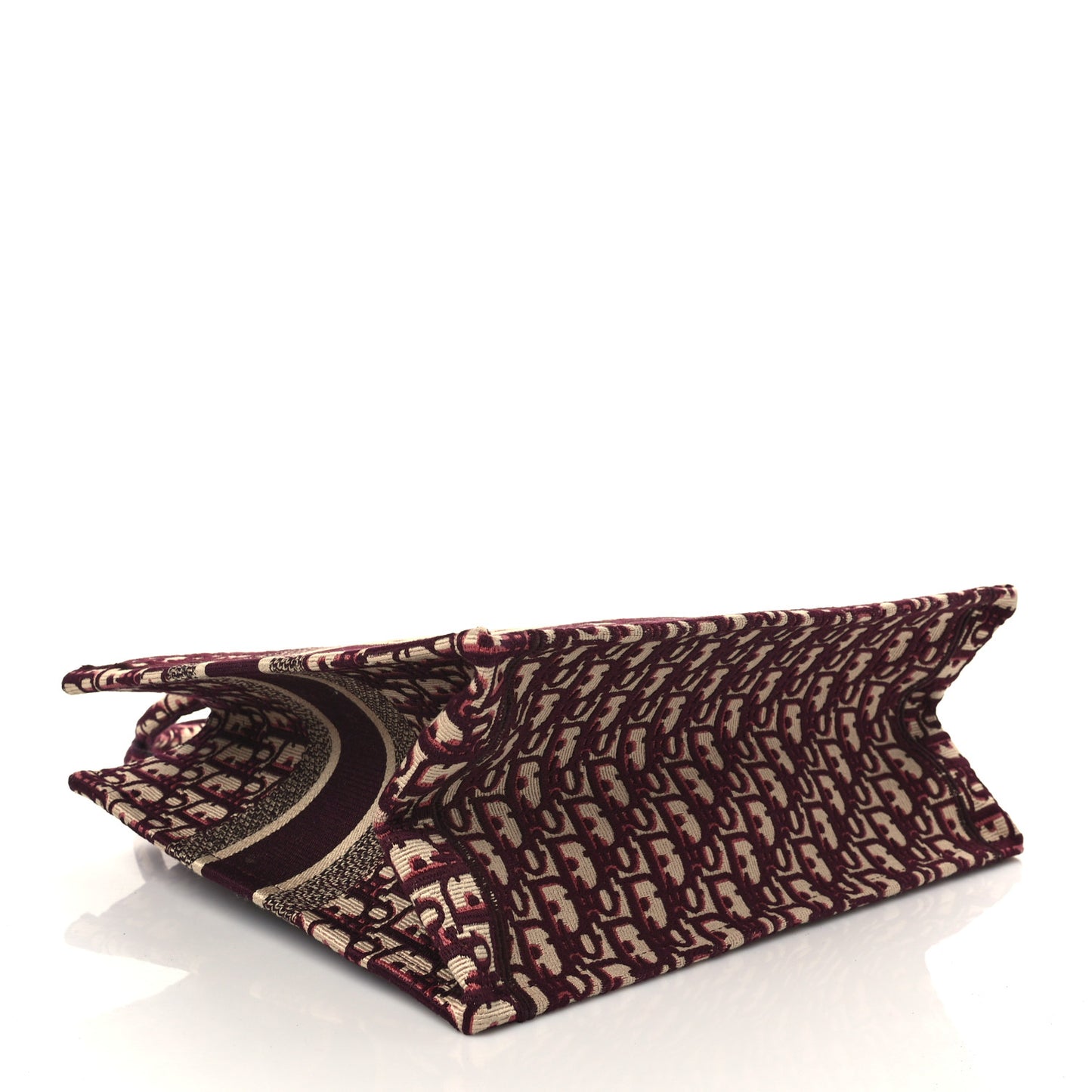 Oblique Medium Book Tote Burgundy Multicolor