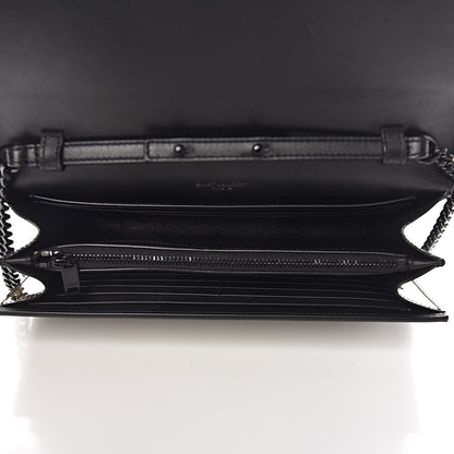 Saint Laurent Patent Leopard Print Monogram Chain Wallet Leopard Black Gold 5 of 10