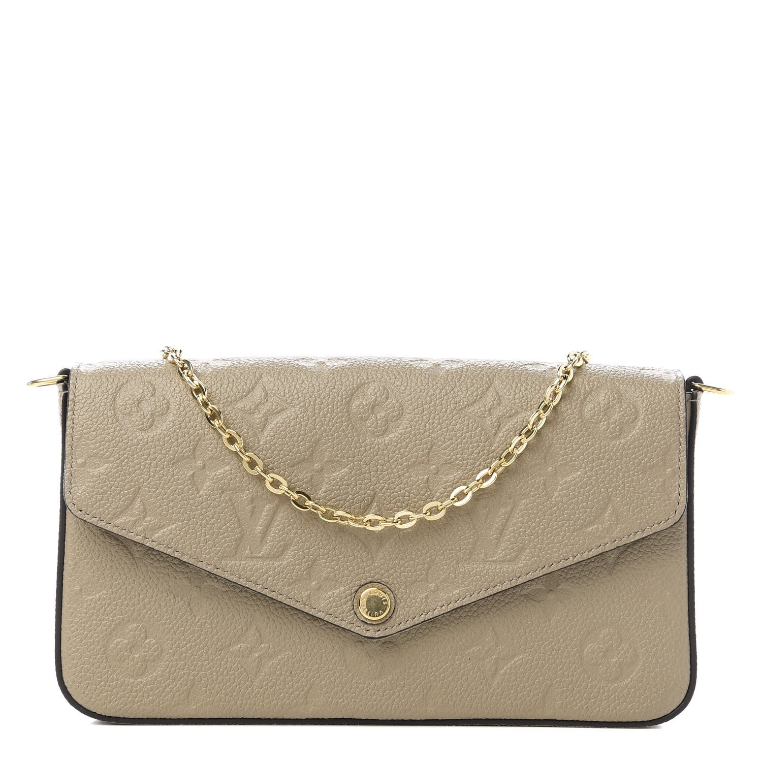 Louis Vuitton Empreinte Pochette Felicie Chain Wallet Tourterelle 1 of 10