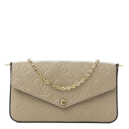 Louis Vuitton Empreinte Pochette Felicie Chain Wallet Tourterelle 1 of 10