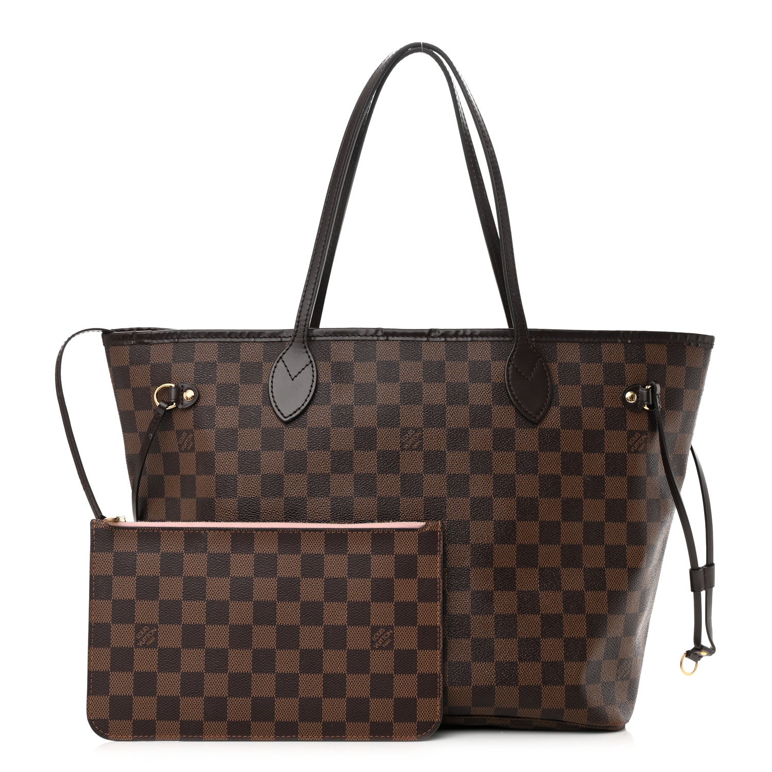 Louis Vuitton Damier Ebene Neo Neverfull MM Rose Ballerine 1 of 26
