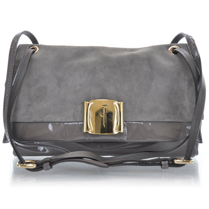 FASHIONPHILE SALVATOREFERRAGAMOSuedeandPatentLeatherHelenGray 1 of 9