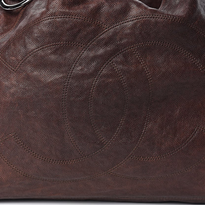 Chanel Distressed Caviar XL Coco Cabas Brown 11 of 12