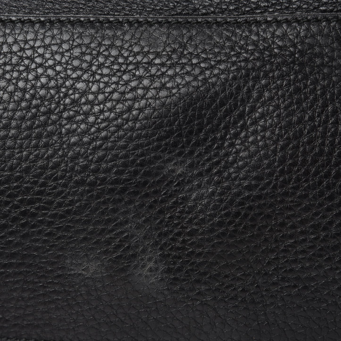 Pebbled Calfskin Studded Medium Soho Chain Shoulder Bag Black