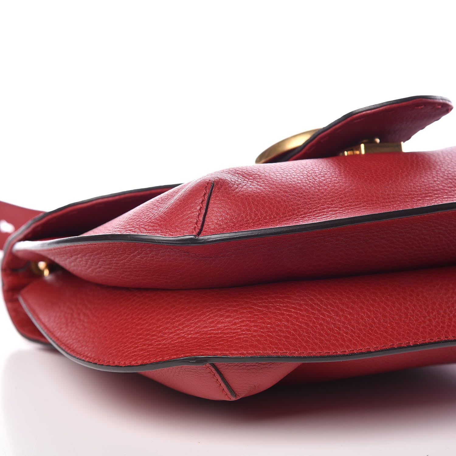 Gucci Cellarius Calfskin Feline GG Marmont Flap Shoulder Bag Vulcanic Red 8 of 9