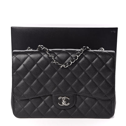 Chanel Caviar Quilted Jumbo Single Flap Black 12 of 12
