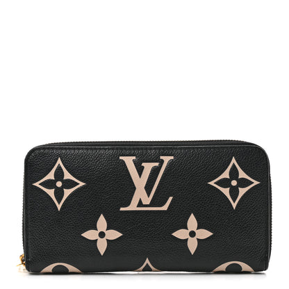 Louis Vuitton Empreinte Monogram Giant Zippy Wallet Black Beige 1 of 7