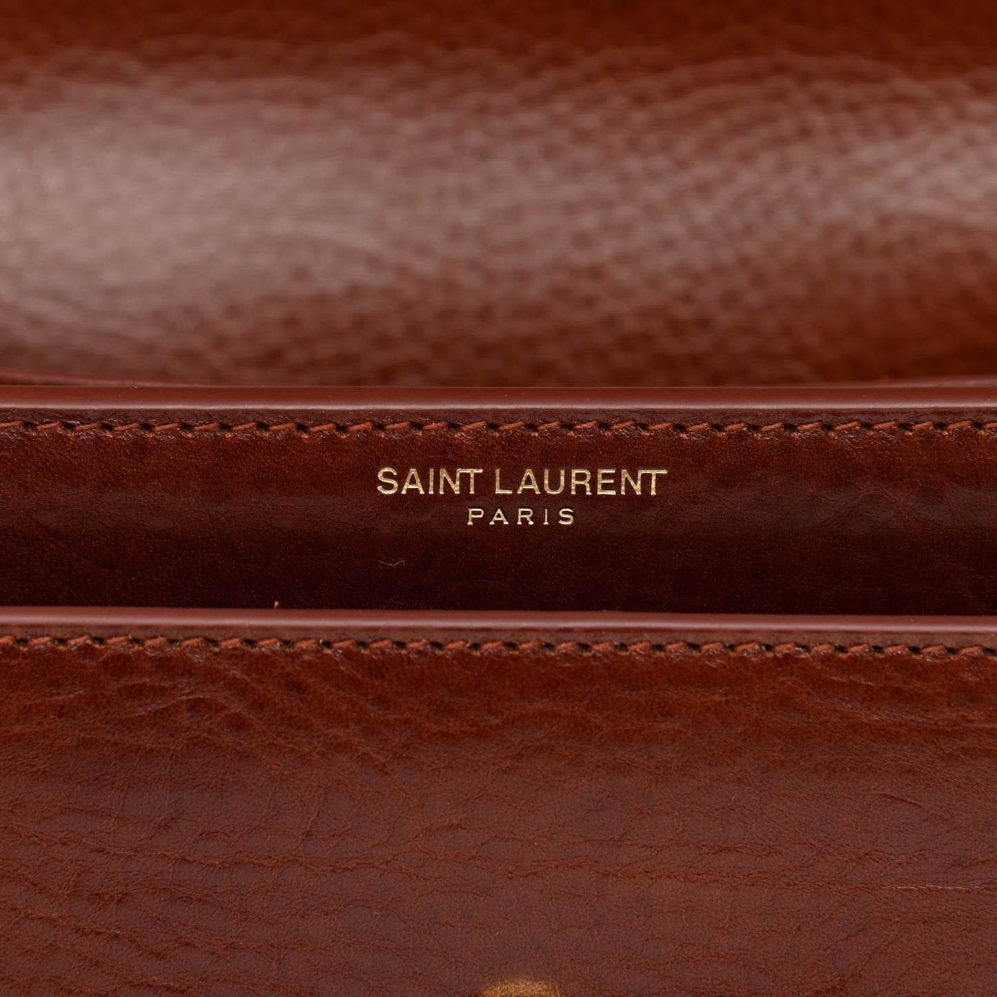 Textured Calfskin Small Monogram Sunset Camel Brilliant