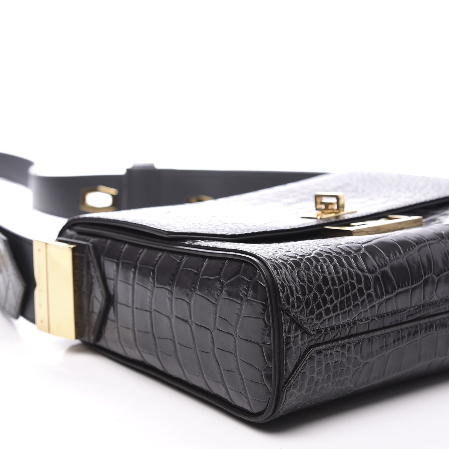 Givenchy Calfskin Crocodile Embossed Medium Eden Storm Grey 7 of 10