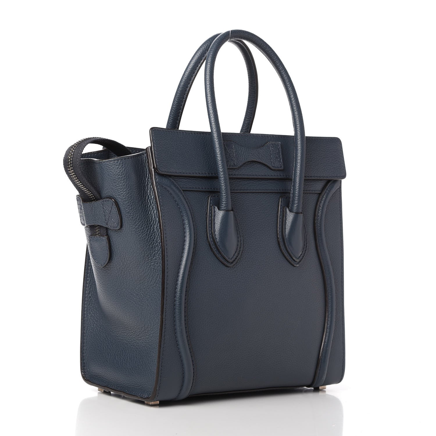 Celine Drummed Calfskin Micro Luggage Orage 3 of 10