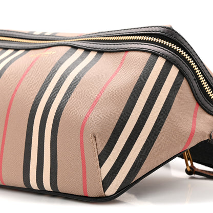 Burberry E-Canvas Icon Stripe Sonny Bum Bag Archive Beige 8 of 9