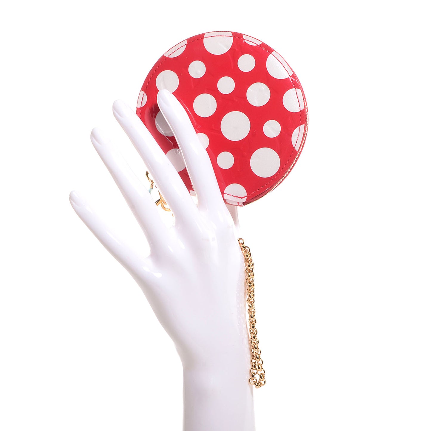 Vernis Kusama Infinity Dots Chapeau Coin Purse Red