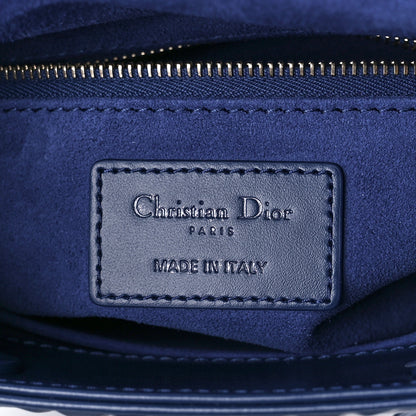 Christian Dior Calfskin Cannage Diamond Small My ABCDior Blue Royale 6 of 11