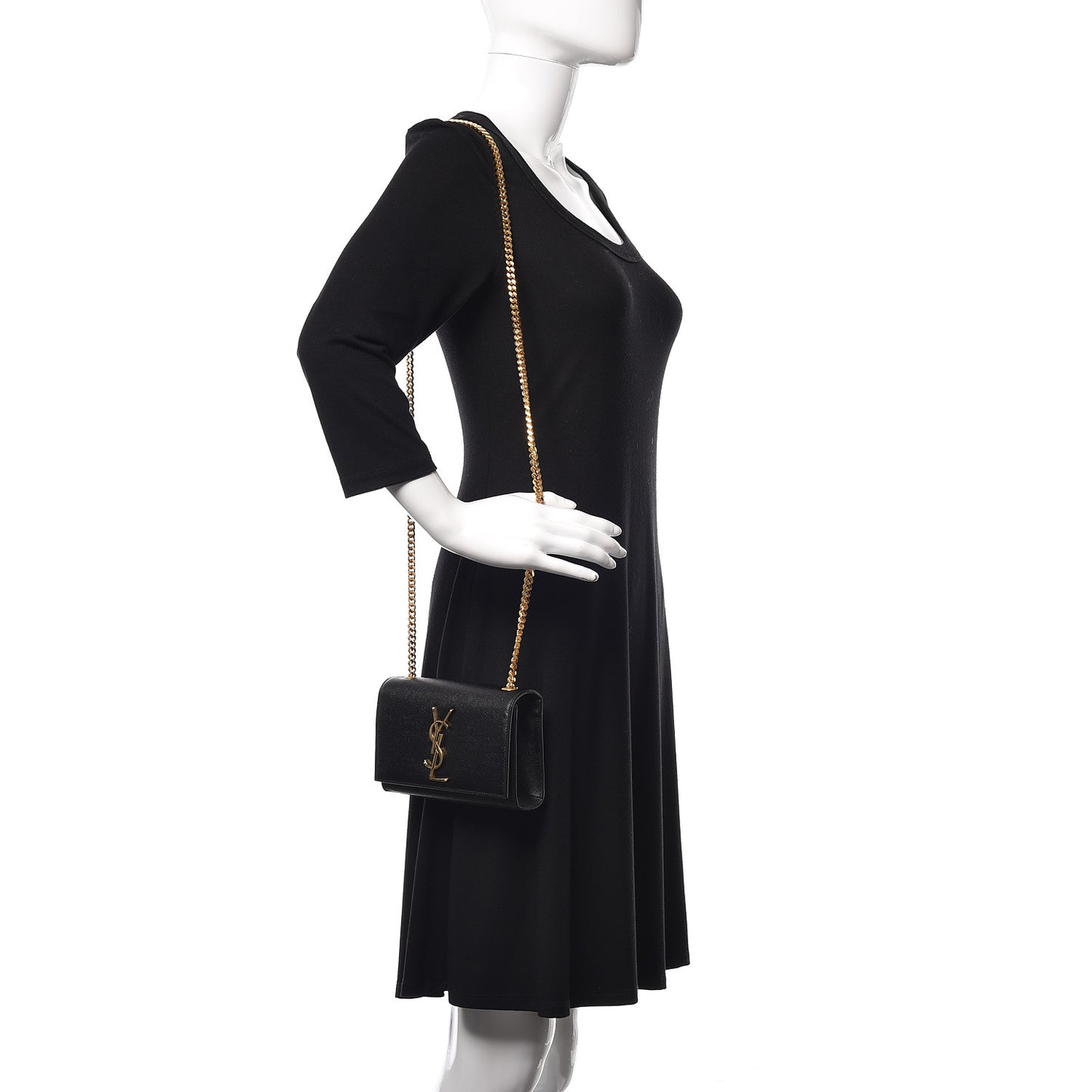 Grain De Poudre Small Monogram Kate Satchel Black
