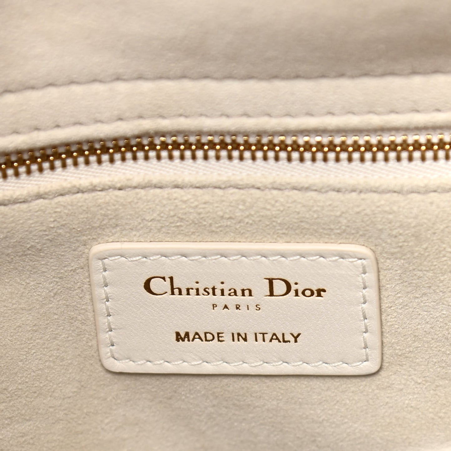 Lambskin Cannage Large Lady Dior White