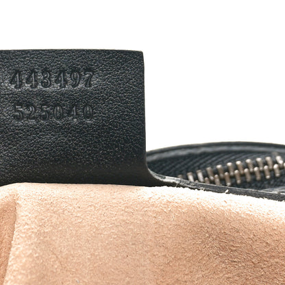 Gucci Calfskin Matelasse Small GG Marmont Shoulder Bag Black 7 of 11