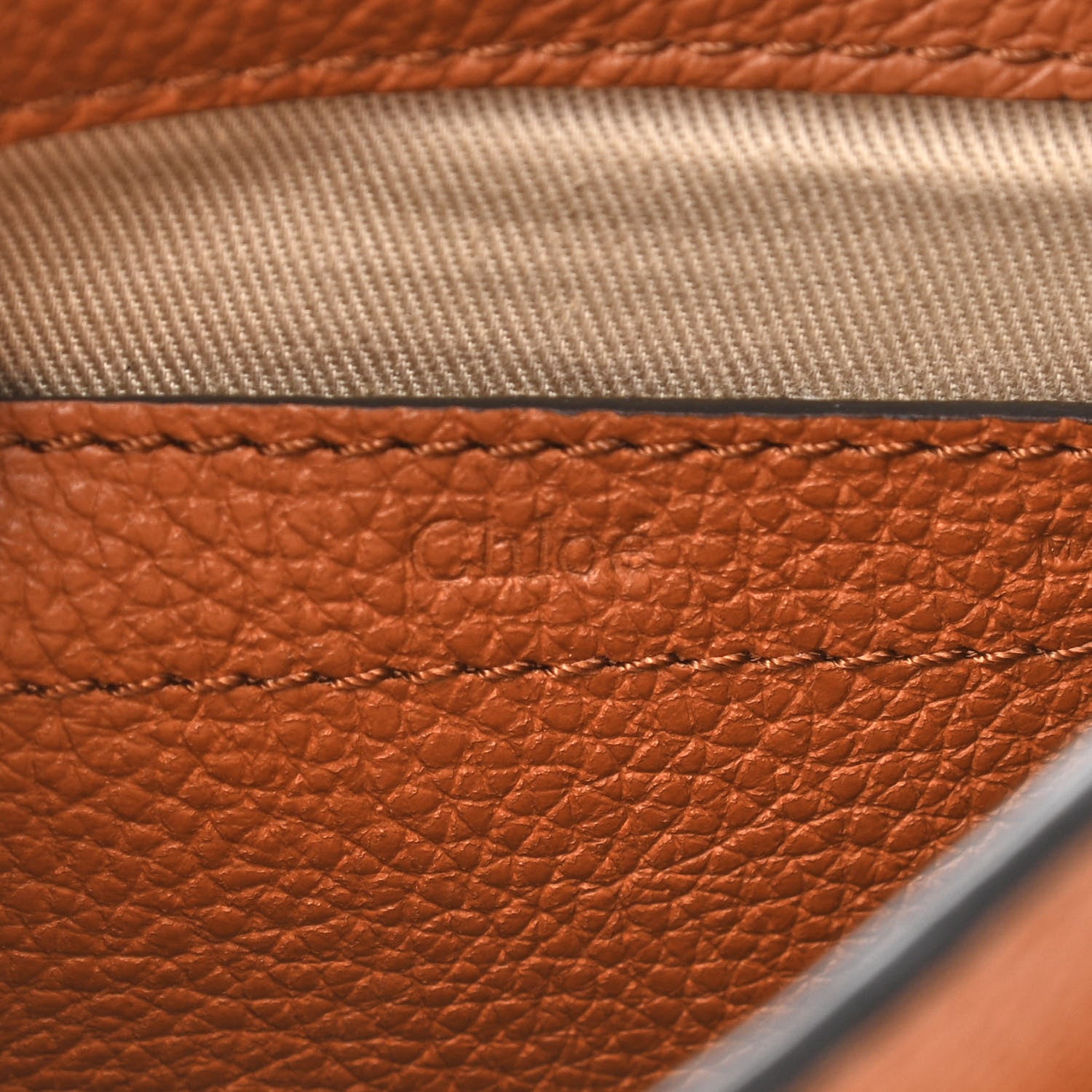 Chloe Calfskin Mini Marcie Round Crossbody Bag Tan 6 of 10