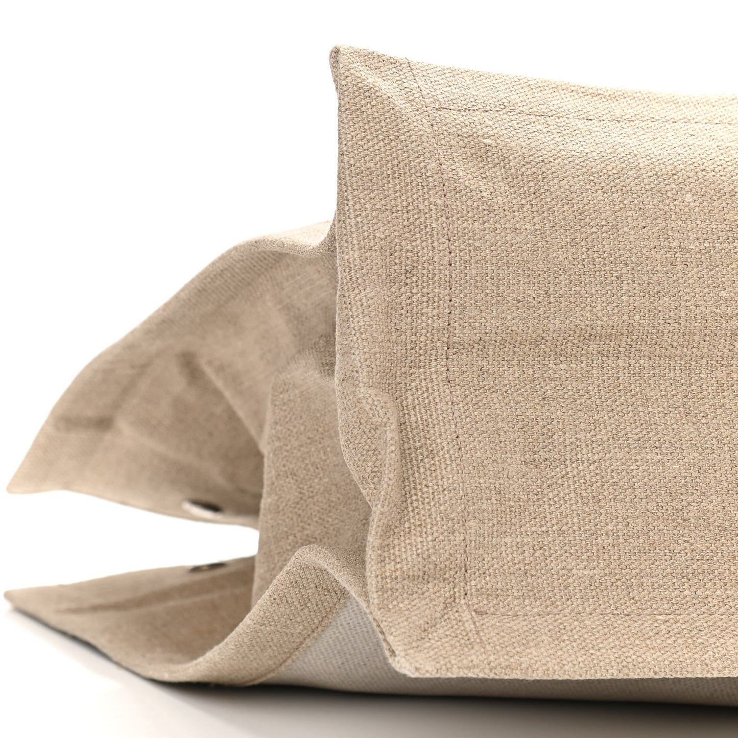 Linen Calfskin Rive Gauche Tote Optic White