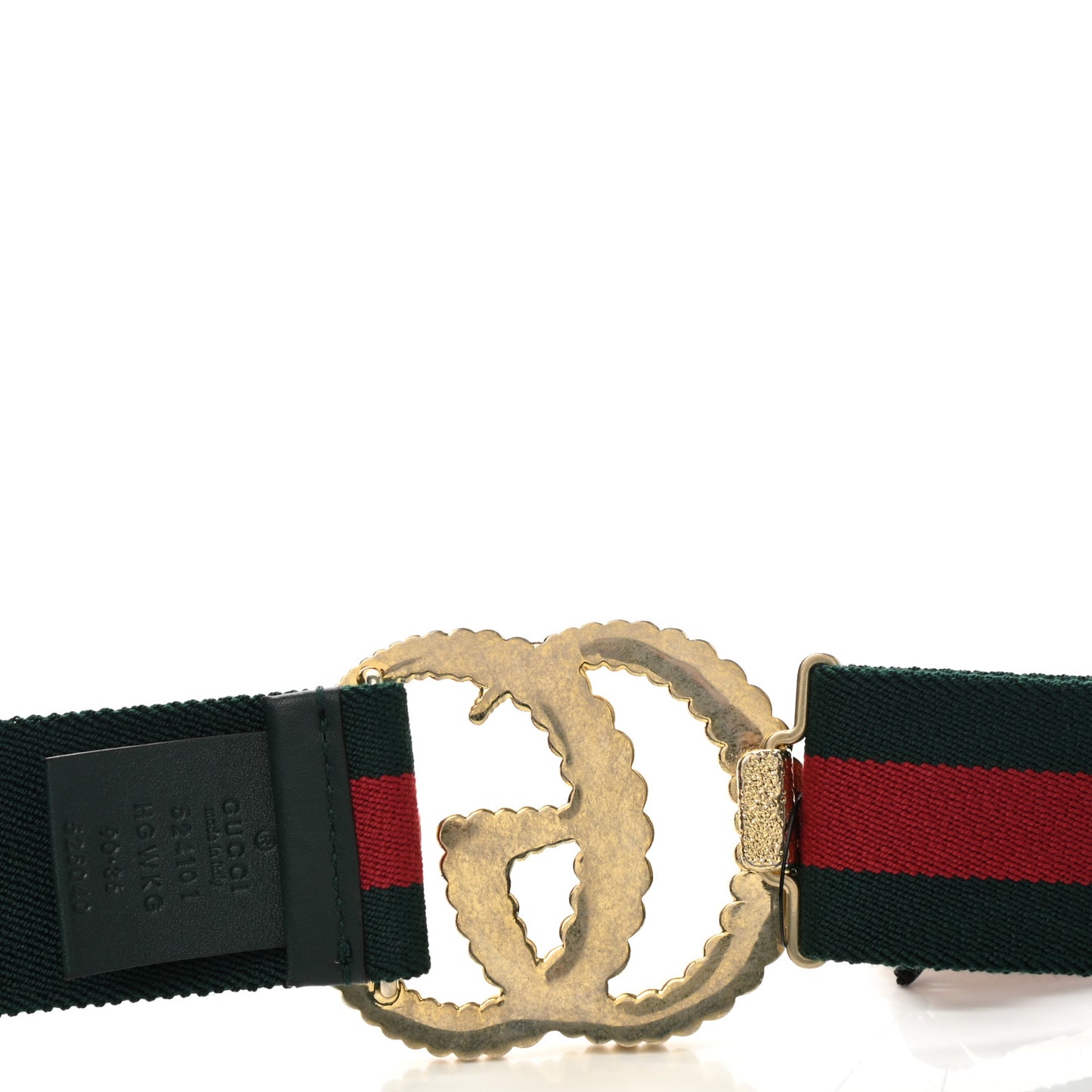 Canvas Torchon Double G Web Belt 90 36 Verde