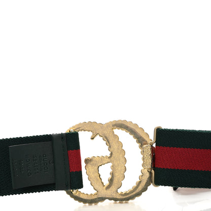 Gucci Canvas Torchon Double G Web Belt 90 36 Verde 4 of 4