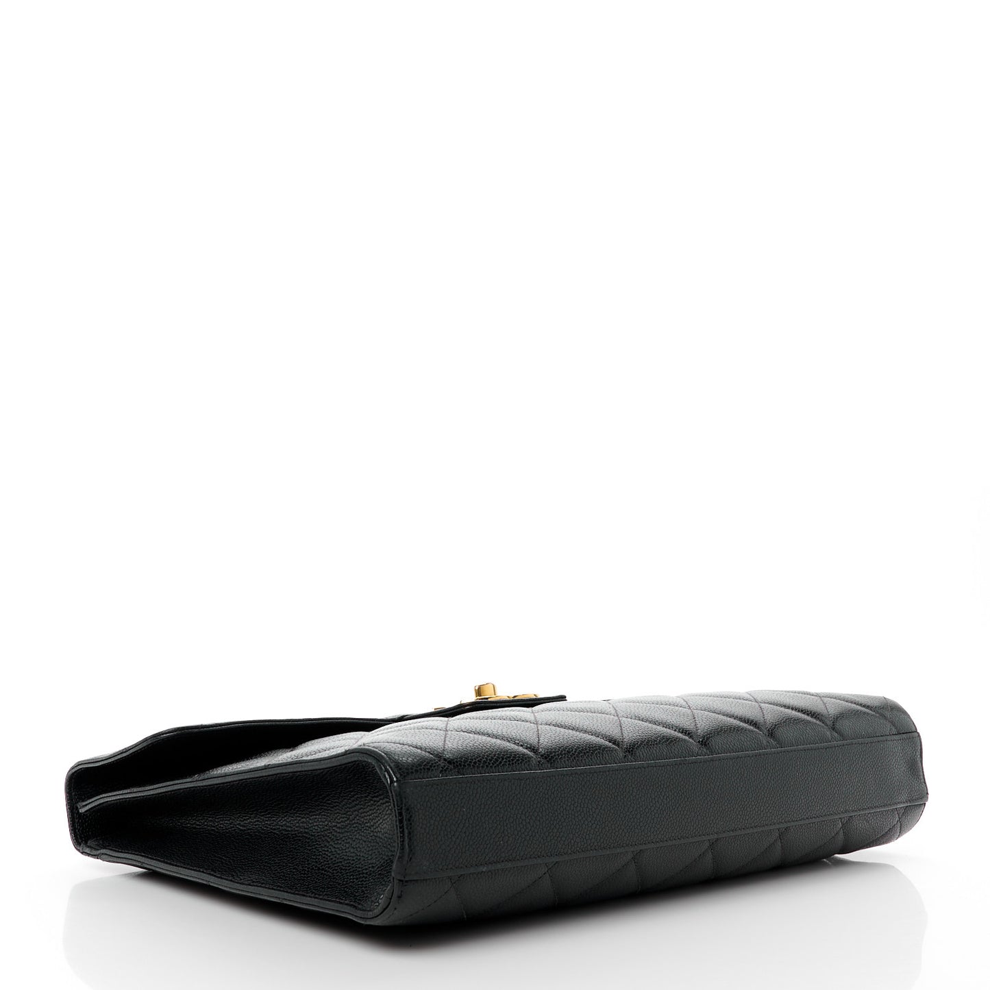 Caviar Quilted Briefcase Laptop Bag Black